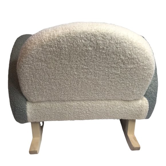 NEW Solid Wooden Rainbow Rocker by Style and Function.  White / Pink / Gray - Picture 13 of 16